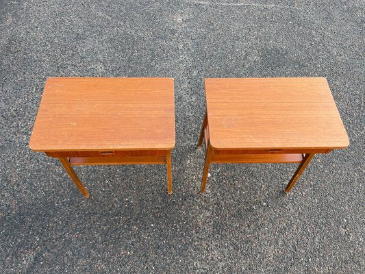 Mid-Century Swedish Modern Teak Nightstands, 1960s, Set of 2-MXB-1239966