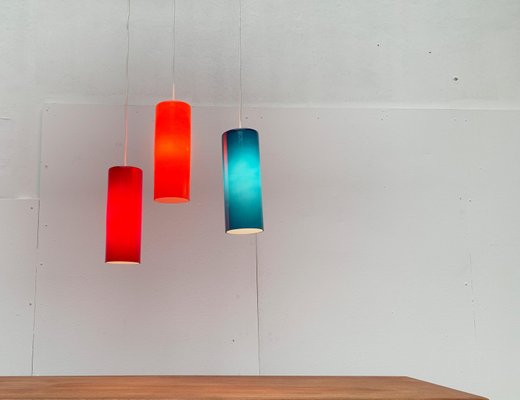 Mid-Century Swedish P 299 Glass Pendant Lamps by Max Brüel for Nordisk Solar, Set of 3-UAH-957995