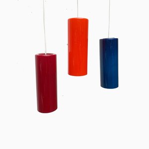 Mid-Century Swedish P 299 Glass Pendant Lamps by Max Brüel for Nordisk Solar, Set of 3-UAH-957995