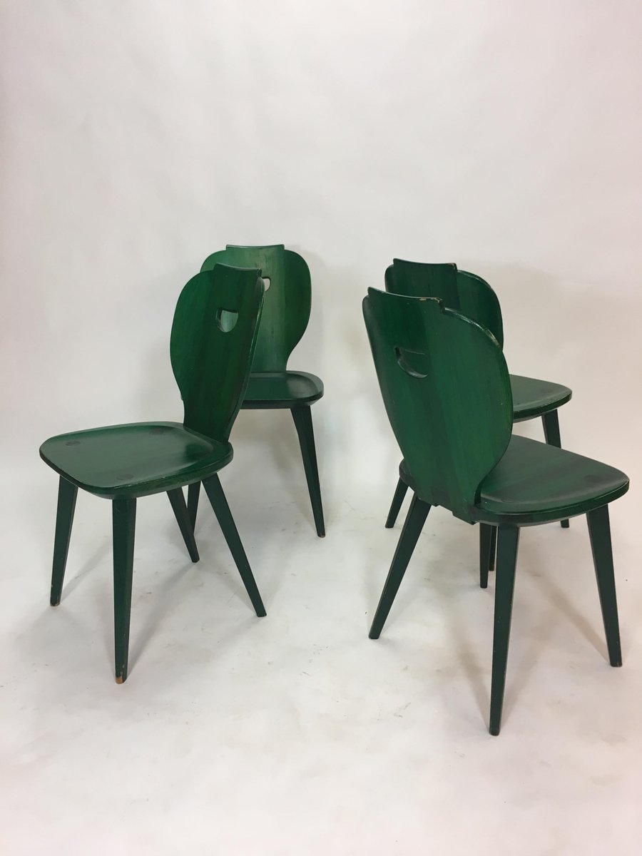 Mid-Century Swedish Pine Chairs by Carl Malmsten for Svensk Fur, Set of 4