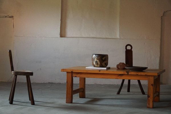 Mid-Century Swedish Rectangular Coffee Table in Pine by Östen Kristiansson, 1960s-MXF-1383268