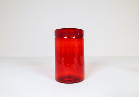 Mid-Century Swedish Red Vases by Erik Hoglund for Kosta, 1960s, Set of 5-UYK-1168871