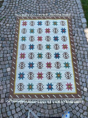 Mid-Century Swedish Röllakan Rug by Ags Anna-Greta Sjöqvist, 1960s-IJL-1702255