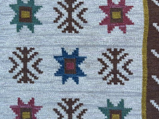 Mid-Century Swedish Röllakan Rug by Ags Anna-Greta Sjöqvist, 1960s-IJL-1702255