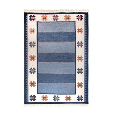 Mid-Century Swedish Rolakan Kilim Rug attributed to Ellen Stahlbrand, 1960s-YGE-1777174