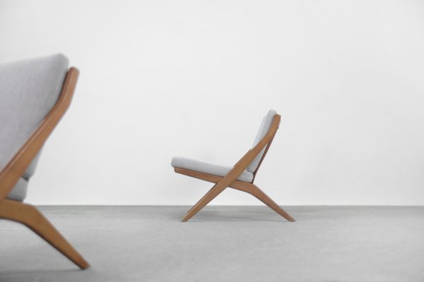 Mid-Century Swedish Scissor Chairs by Folke Ohlsson for Bodafors, 1960s, Set of 2-ZAA-1010030