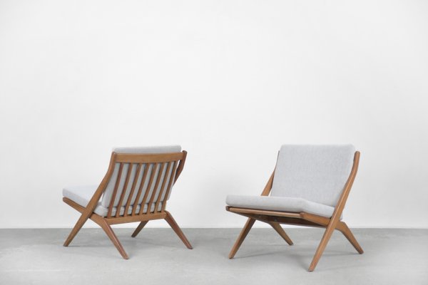 Mid-Century Swedish Scissor Chairs by Folke Ohlsson for Bodafors, 1960s, Set of 2-ZAA-1010030