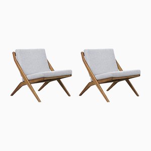 Mid-Century Swedish Scissor Chairs by Folke Ohlsson for Bodafors, 1960s, Set of 2-ZAA-1010030