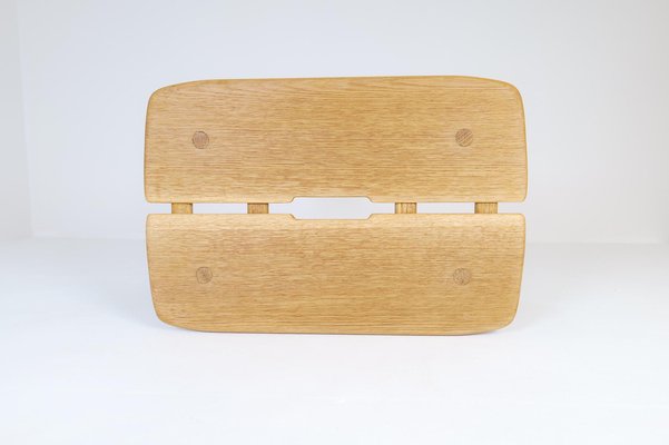 Mid-Century Swedish Sculptural Stool in Solid Oak by Carl Gustaf Boulogner, 1950s-UYK-1260195