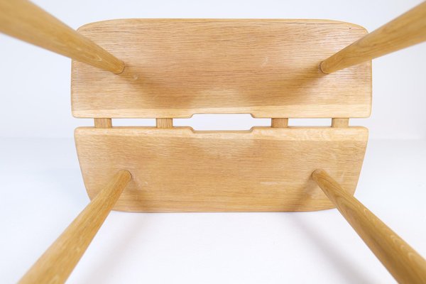 Mid-Century Swedish Sculptural Stool in Solid Oak by Carl Gustaf Boulogner, 1950s-UYK-1260195