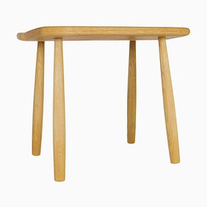 Mid-Century Swedish Sculptural Stool in Solid Oak by Carl Gustaf Boulogner, 1950s-UYK-1260195