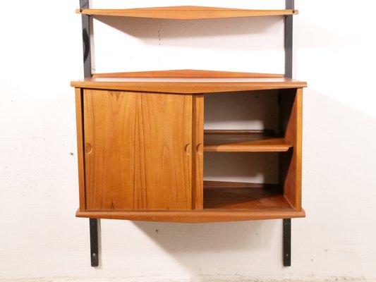 Mid-Century Swedish Shelving System in Rounded Teak, 1960s-LVS-1742661