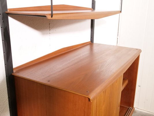 Mid-Century Swedish Shelving System in Rounded Teak, 1960s-LVS-1742661