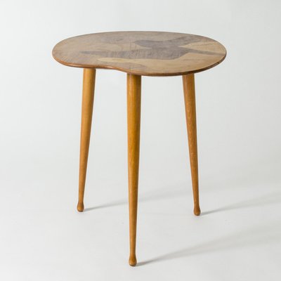 Mid-Century Swedish Side Table with Inlays-NL-1092753