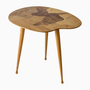 Mid-Century Swedish Side Table with Inlays-NL-1092753