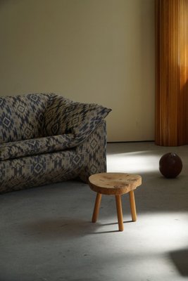 Mid-Century Swedish Tripod Stool in Solid Pine Wood, 1960s-MXF-1369991