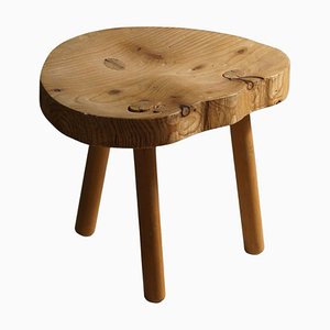 Mid-Century Swedish Tripod Stool in Solid Pine Wood, 1960s-MXF-1369991