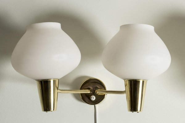 Mid-Century Swedish Wall Lamps, Set of 2-NL-1221241