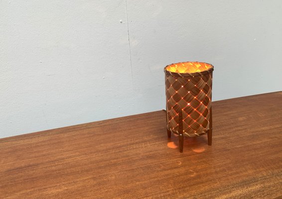 Mid-Century Swedish Wooden Veneer Table Lamp from Vamhus, 1960s-UAH-1351219