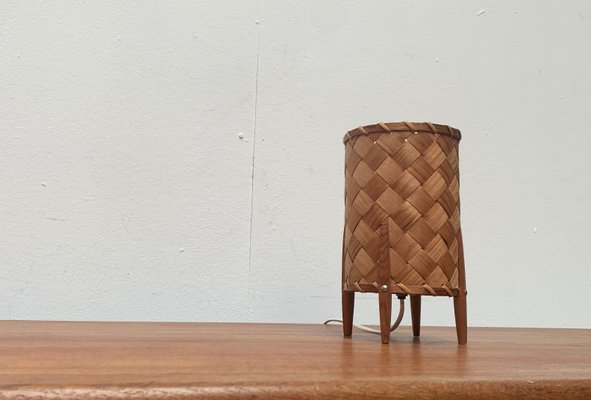 Mid-Century Swedish Wooden Veneer Table Lamp from Vamhus, 1960s-UAH-1351219