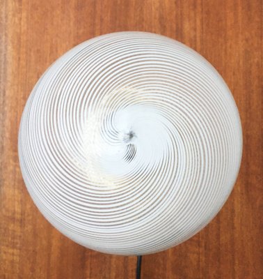 Mid-Century Swirl Glass Table Lamp-UAH-990544