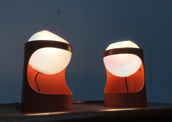 Mid-Century Swiss Space Age Guggerli L1 Table Lamp by Rosemarie & Rico Baltensweiler for Baltensweiler, Set of 2-UAH-935590