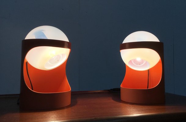 Mid-Century Swiss Space Age Guggerli L1 Table Lamp by Rosemarie & Rico Baltensweiler for Baltensweiler, Set of 2-UAH-935590