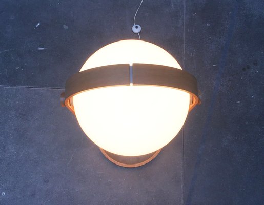 Mid-Century Swiss Space Age Plastic & Plywood Floor Lamp from Temde, 1960s-UAH-465445