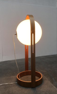 Mid-Century Swiss Space Age Plastic & Plywood Floor Lamp from Temde, 1960s-UAH-465445