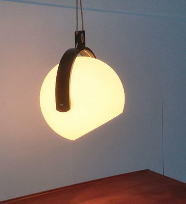 Mid-Century Swiss Space Age Plastic & Plywood Pendant Lamp from Temde, 1960s-UAH-2031540