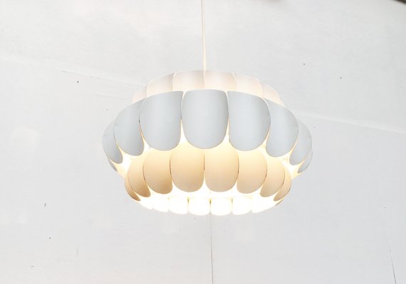 Mid-Century Swiss White Metal Pendant Lamp by H. Zender for Temde-UAH-852164