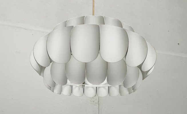 Mid-Century Swiss White Metal Pendant Lamp by H. Zender for Temde, 1960s-UAH-1779632