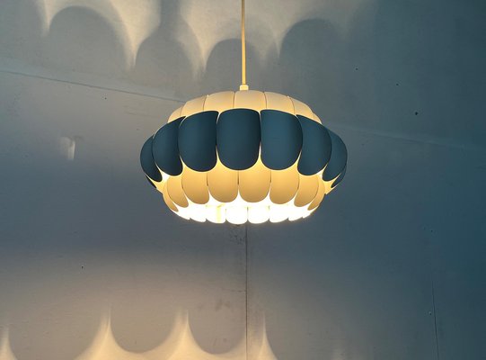 Mid-Century Swiss White Metal Pendant Lamp by H. Zender for Temde, 1960s-UAH-1779632