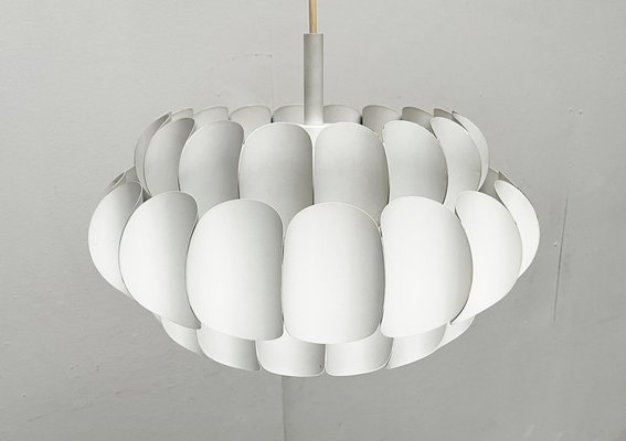 Mid-Century Swiss White Metal Pendant Lamp by H. Zender for Temde, 1960s-UAH-1779632