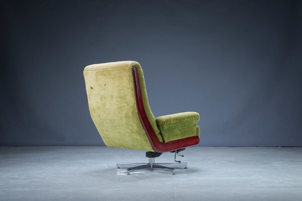 Mid-Century Swivel Lounge Armchair, 1970s-ZZH-1111162