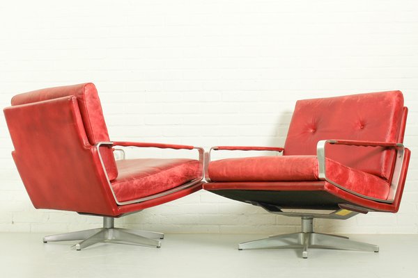 Mid-Century Swivel Lounge Chairs, Germany, 1960s, Set of 2-ZA-1790867