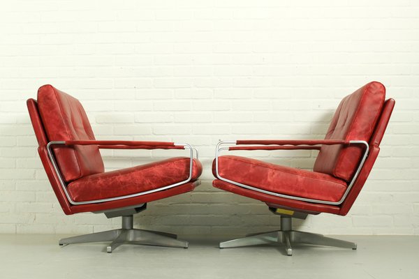 Mid-Century Swivel Lounge Chairs, Germany, 1960s, Set of 2-ZA-1790867