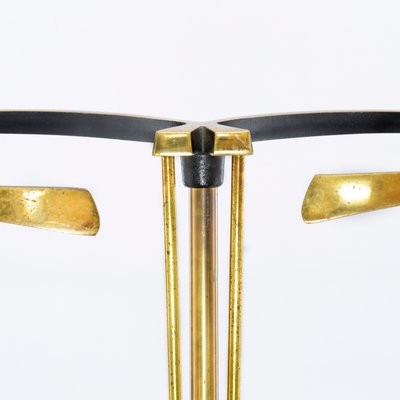 Mid-Century Symmetrical Umbrella Stand in Gold & Black, 1950s-QBR-1058041