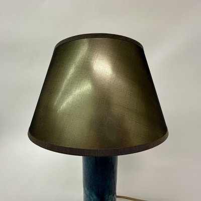 Mid-Century Table Lamp in Blue Ceramic, 1970s-BGP-1797670