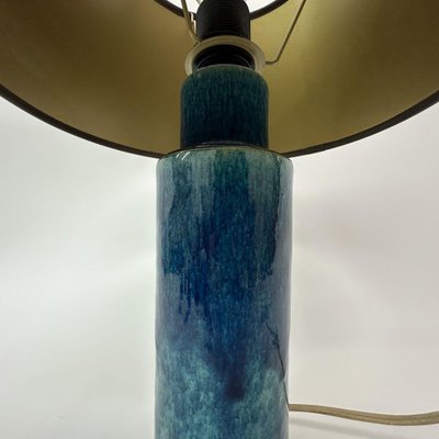 Mid-Century Table Lamp in Blue Ceramic, 1970s-BGP-1797670