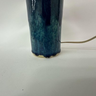 Mid-Century Table Lamp in Blue Ceramic, 1970s-BGP-1797670