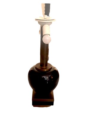 Mid-Century Table Lamp in Brass & Porcelain-TCS-1323147