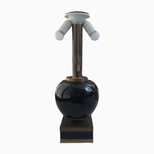 Mid-Century Table Lamp in Brass & Porcelain-TCS-1323147