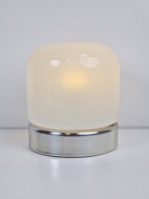 Mid-Century Table Lamp in Frosted Glass and Aluminium from Doria Leuchten, 1960s-AXJ-1749452