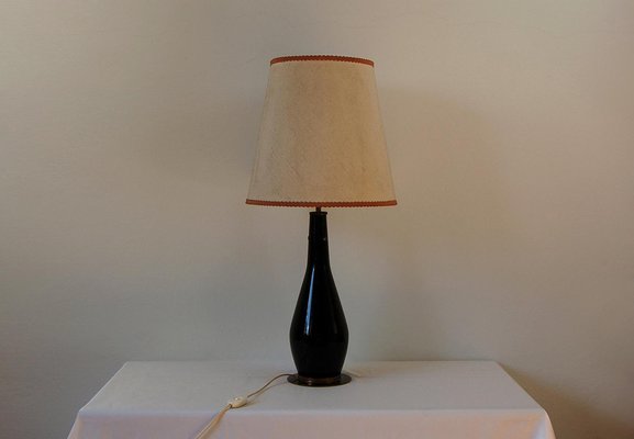 Mid-Century Table Lamp in Glass & Fabric from Stilnovo, 1950s-IVC-1181991