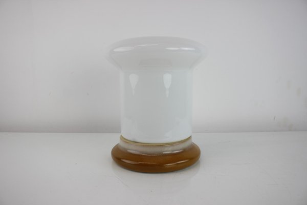 Mid-Century Table Lamp in Opal Glass and Ceramic by Ivan Jakeš for Osvetlovaci Sklo-TZ-1792667