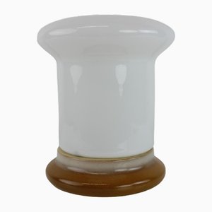 Mid-Century Table Lamp in Opal Glass and Ceramic by Ivan Jakeš for Osvetlovaci Sklo-TZ-1792667