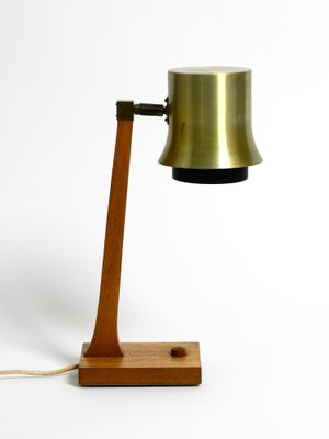 Mid-Century Table Lamp in Teak with Aluminum Shade, Denmark-RR-1290974