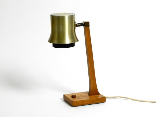 Mid-Century Table Lamp in Teak with Aluminum Shade, Denmark-RR-1290974