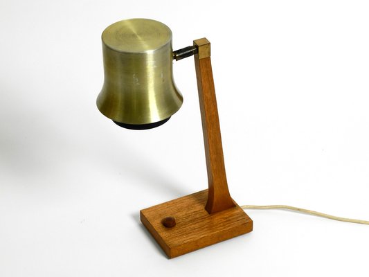 Mid-Century Table Lamp in Teak with Aluminum Shade, Denmark-RR-1290974